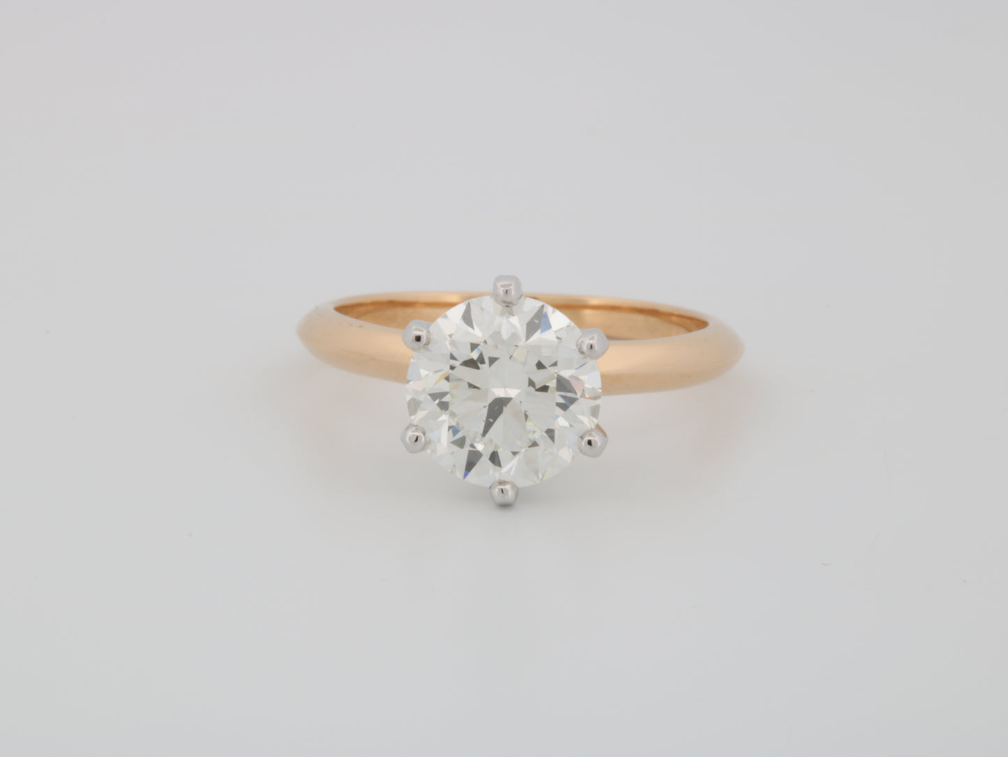 SECOND INSTALLMENT 2.70 Ct GIA Natural Diamond Solitaire Ring Set in Platinum and 18K Yellow Gold (Copy)