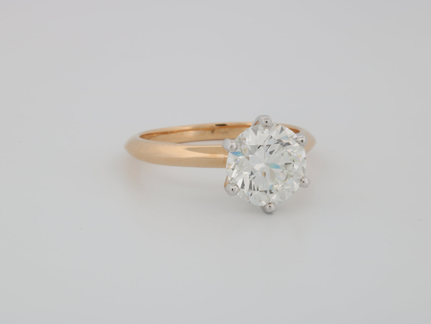 SECOND INSTALLMENT 2.70 Ct GIA Natural Diamond Solitaire Ring Set in Platinum and 18K Yellow Gold (Copy)
